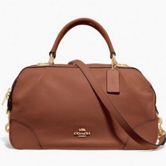 COACH Lane Satchel Crossbody Bag in Saddle NWT - Picture 1 of 12